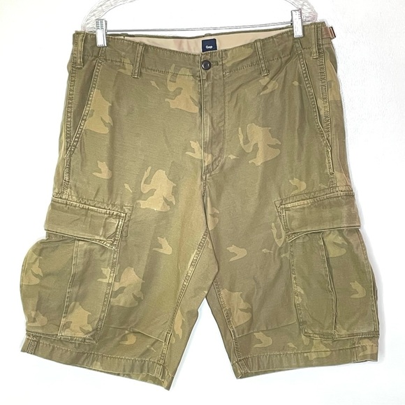 Gap Faded Camo Cargo Shorts 13" Men's Size 36 - Picture 1 of 8